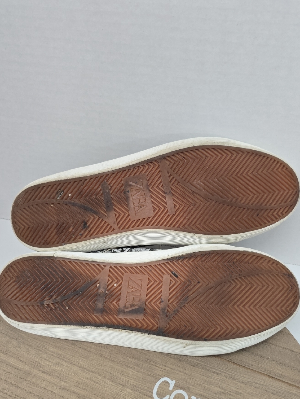 Zara Snakeskin Animal Print Trainers Sneakers Size 40 - Picture 14 of 14